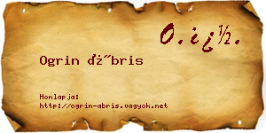 Ogrin Ábris névjegykártya